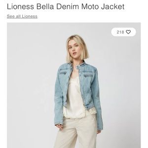 NWT Lioness Bella Denim Moto Jacket from Urban Outfitters